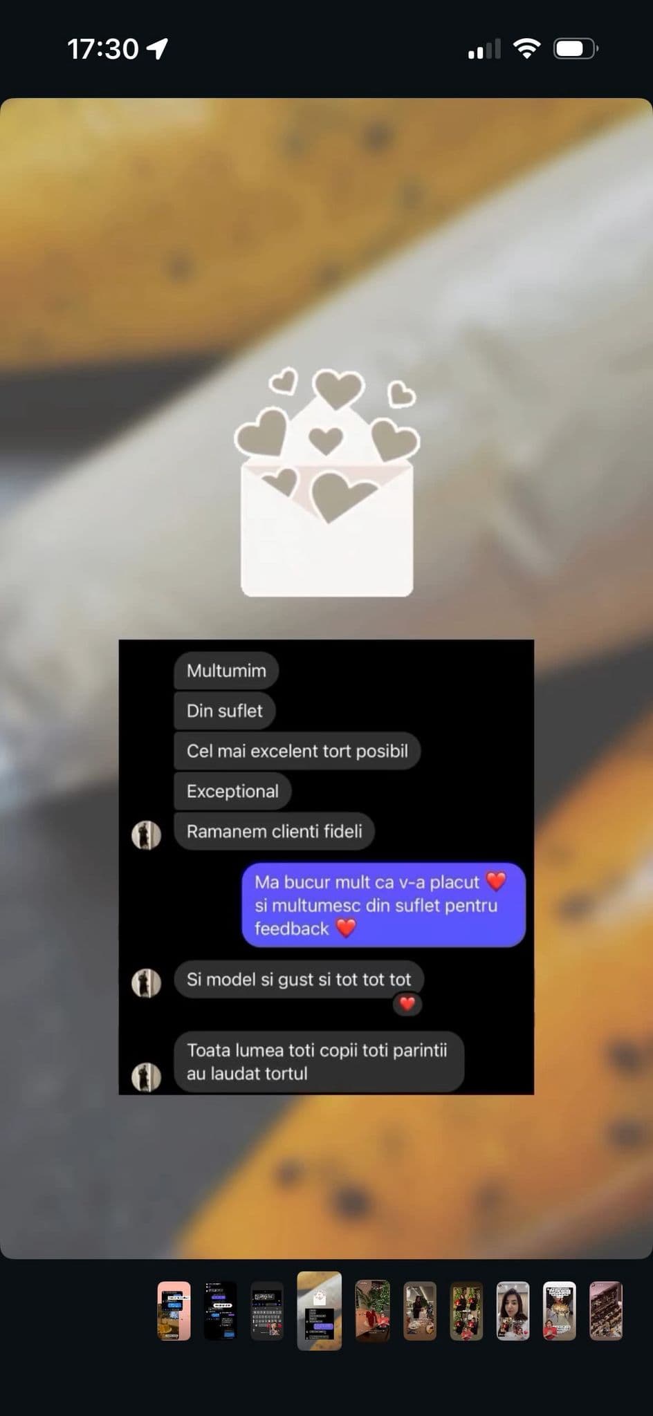 Feedback client pentru deserturi CaroCakes în Chișinău