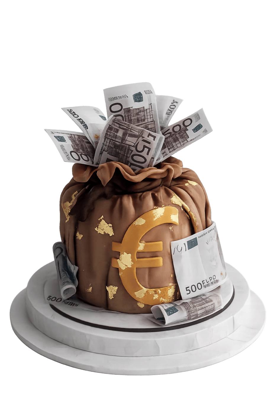Tort luxury la comandă cu decor de ciocolată și aur